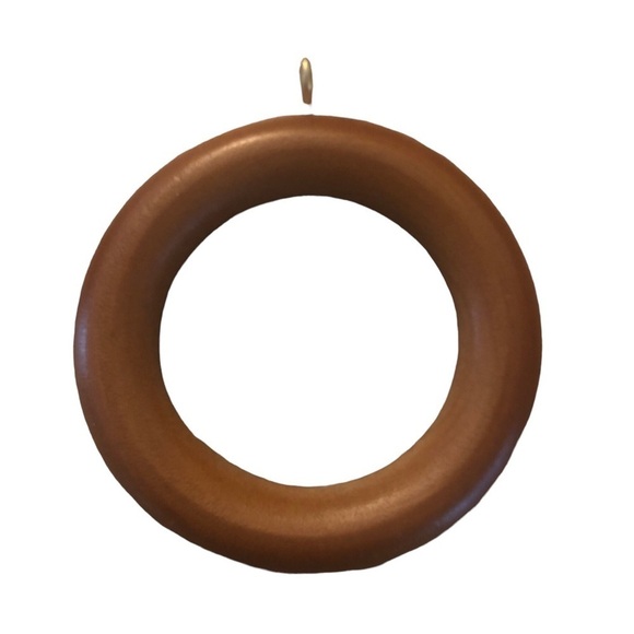 Curtain Rings With Clips Vintage Faux Wood Brown 2” 21 Pieces Home Decorating - Picture 5 of 5
